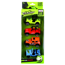 Bright Coloured Jeep - 4 piece Playset